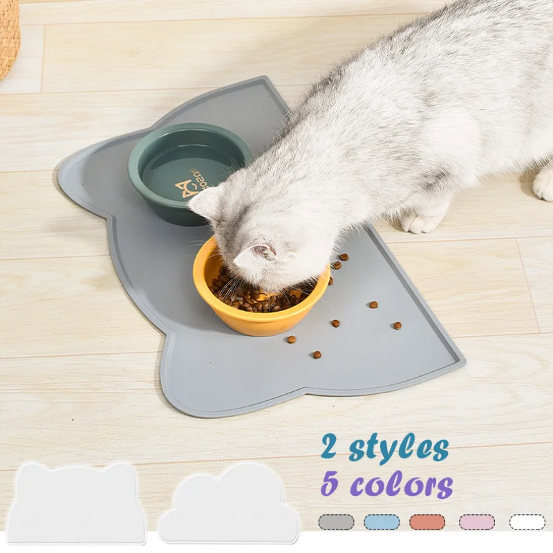 

Pet Silicone Food Mat Portable Waterproof Leak-Proof Non-Slip Feeding Mats Bowl Pad Cushion for Cats Dogs Pet Supplies
