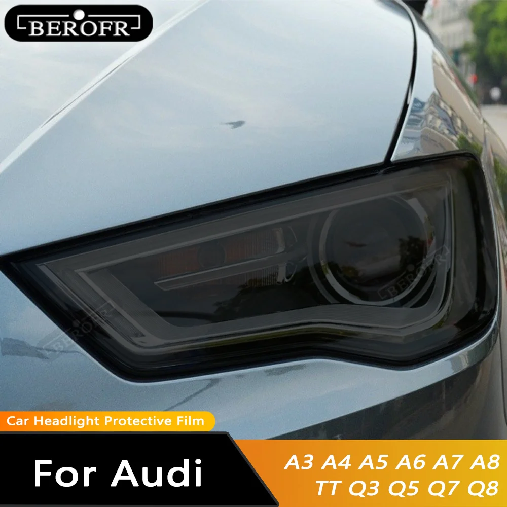 

Дымчатая Черная защитная пленка из ТПУ для автомобильных фар Audi A3 A4 B8 B9 A5 A6 S6 C8 A7 A8 S4 8V S3 TT TTS Q3 Q5 Q7 Q8 RSQ8