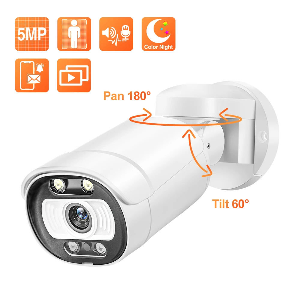 

Techage 5MP Smart AI PoE IP Camera Outdoor Waterproof Video Surveillance PTZ Security Camera Face Detection Color Night Vision