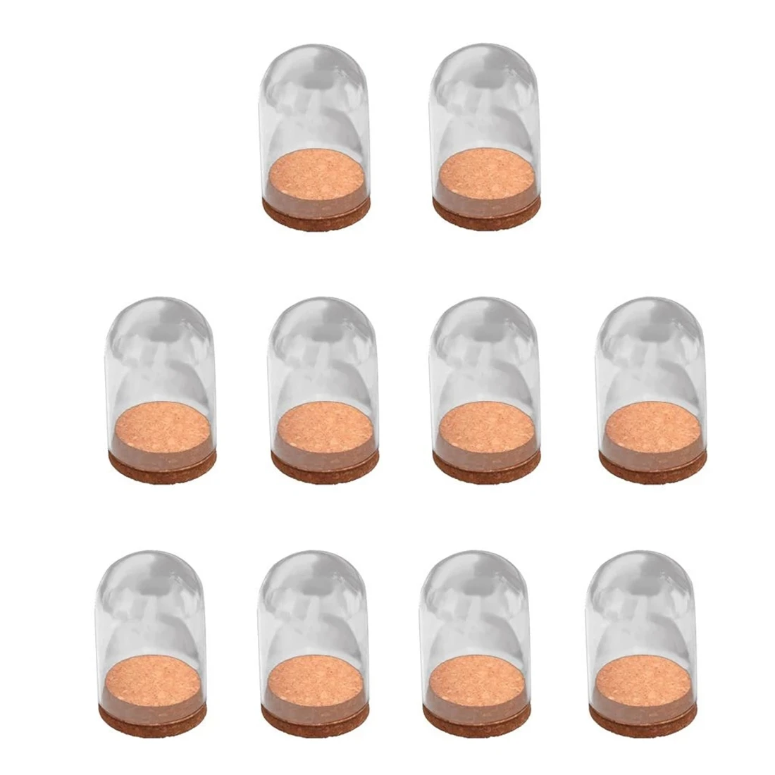 

10PCS Mini Clear Glass Hemisphere Cover Dome Cabochon for Home Office Room Table Display Decor Dry Flower Ornaments