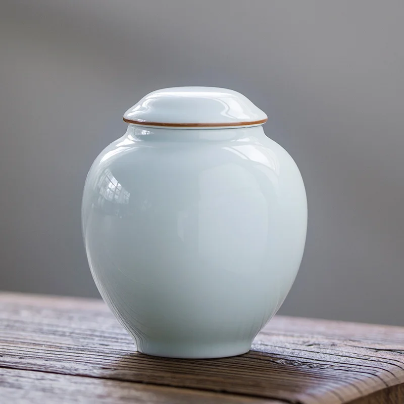 Европейская белая фарфоровая чайная корзина портативная герметичная банка для