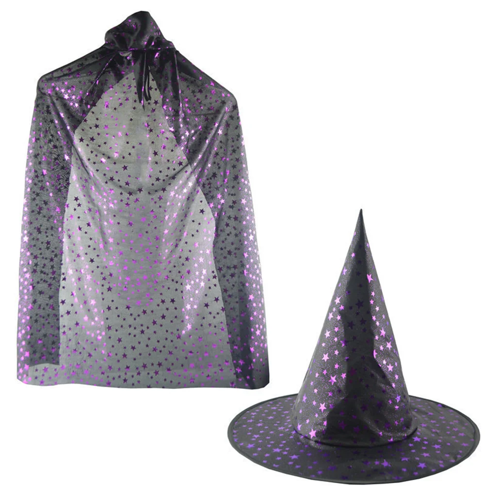 

Cosplay Dress for Witch Costumes Witch Wizard Cloak with Hat Witch Cape Witch Cloak Costume Set