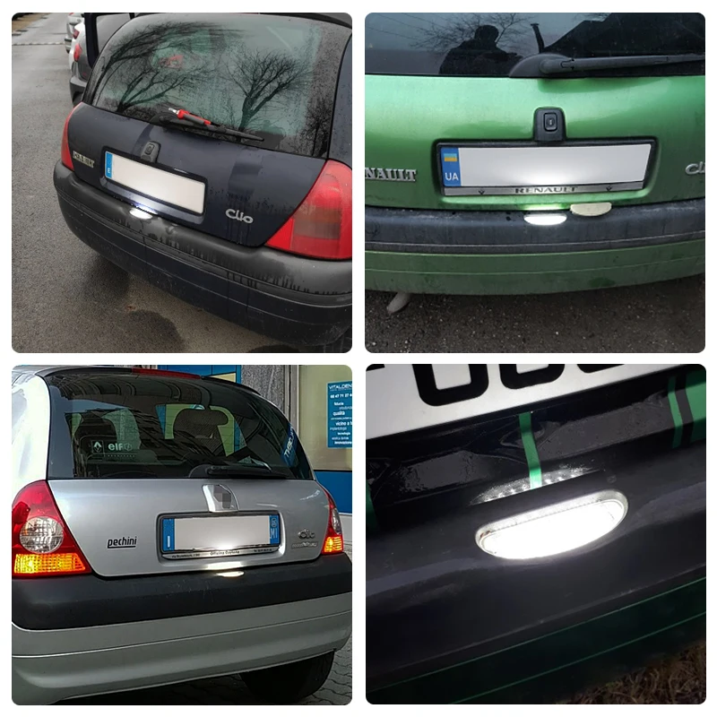 Фото 1 шт. светодиодный светильник номерного знака для Renault Clio 1998-2005 Twingo 1993-2007, лампа номерного знака №5