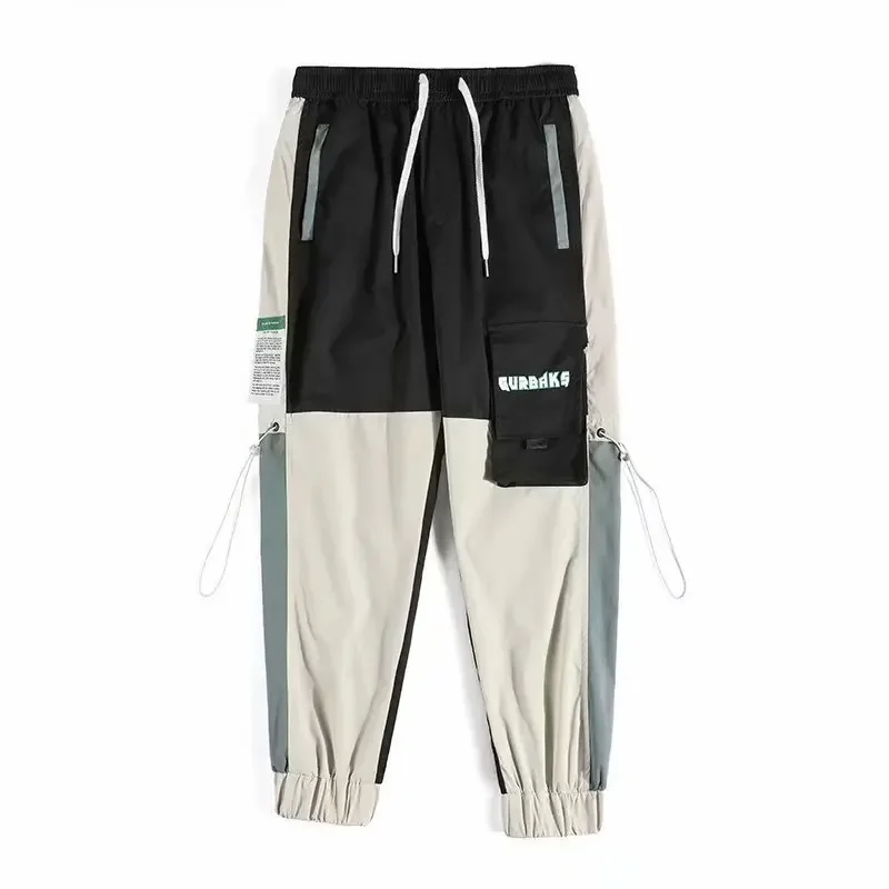 Мужские модные свободные брюки-карго в корейском стиле весенне-летние