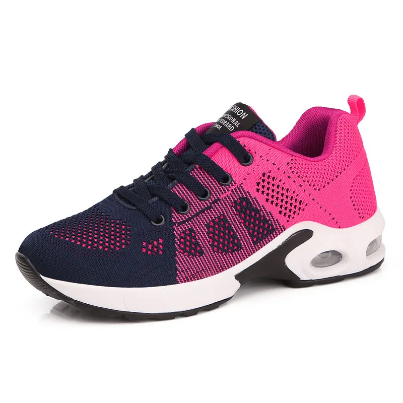 Sneakers Women Light Fashion Running Shoes Lady Outdoor Breathable Air Cushion Mesh Loafers Non-slip Tenis Feminino Rubber