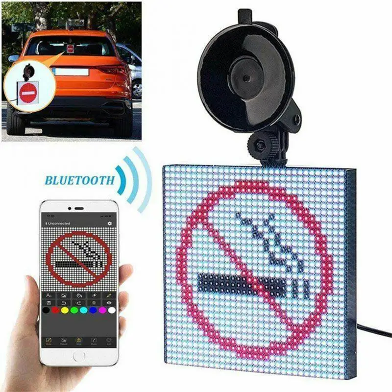 

Car Rear Window LED Display Wireless Bluetooth Mobile App Control Full Color Screen Decoration Accessories Supplies