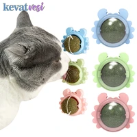 new catnip toys rotatable catnip ball teeth cleaning candy snacks ball healthy natural cleaning teeth playing toy cat supplies
