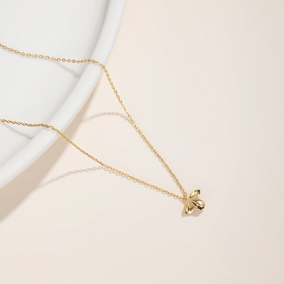 

Подлинное женское серебряное ожерелье с подвеской в виде цветка, позолоченное золото 18 карат, винтажные цветочные ожерелья 2022, трендовые ювелирные изделия, подарок на день рождения