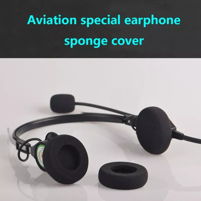 

1 Pair Earpads Sponge Cushions Ear Pads Case Cover Replacement for TELEX AIRMAN 750 Aviation Headset Headphones Accessories