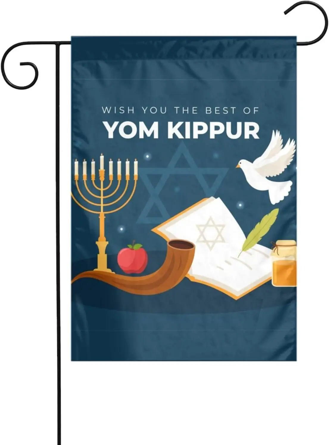 Yom Kippur еврейский праздничный Садовый флаг идеальное украшение двора 12x18 дюймов