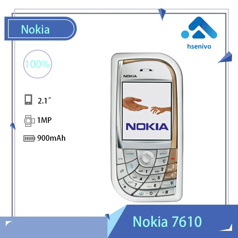 

Nokia 7610 refurbished-Original Unlocked Nokia 7610 Mobile Phone GSM Tri-Band Camera Smartphone Free shipping