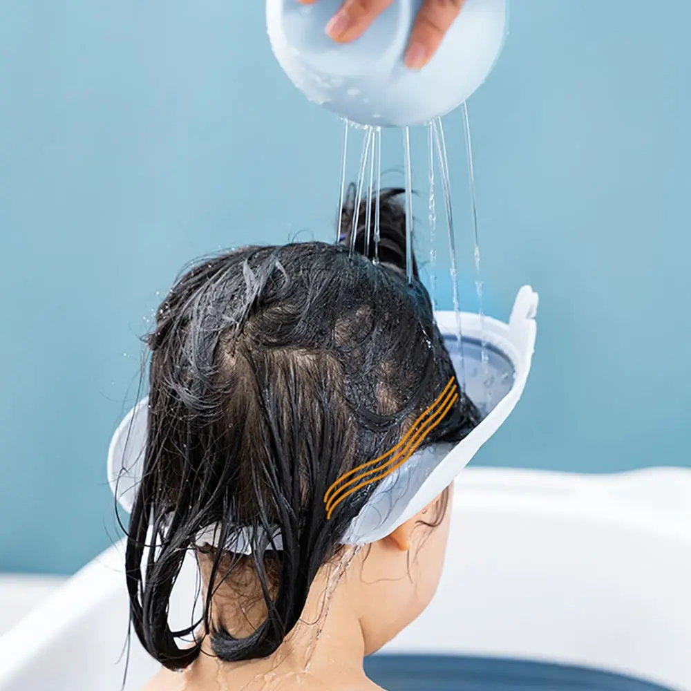 Шапочка для душа с шампунем регулируемая шапка защиты ушей новорожденных