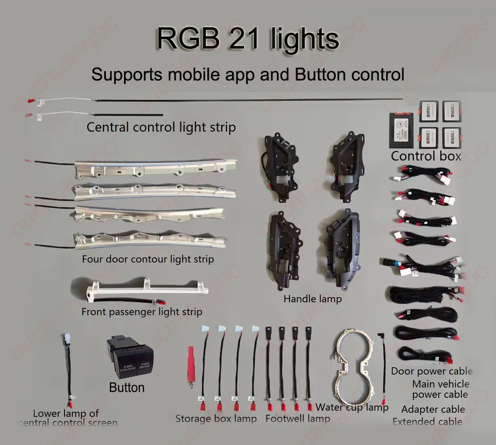 

Светодиодная подсветка Ouchuangbo для Camry 8th SE XSE XV70 XV75 2018-2023, комплект ламп для атмосферы, Ambilight, интерьер окружающего освещения