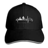 mountain bike heartbeat unisex vintage baseball cap classic dad hat adjustable trucker hat