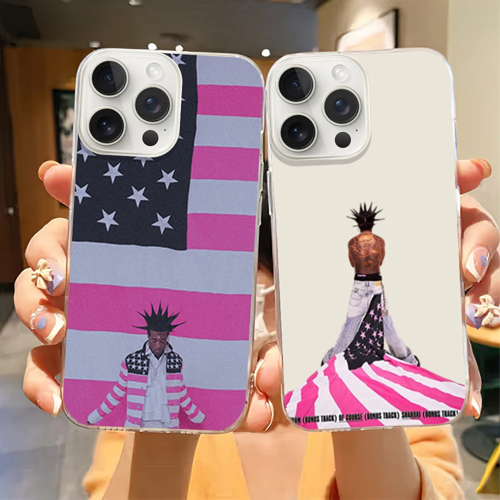 Rapper Lil U-Uzi Vert Pink Tape For Samsung Galaxy S23 S22 S21 S20 Plus Lite Ultra Transparent Shell
