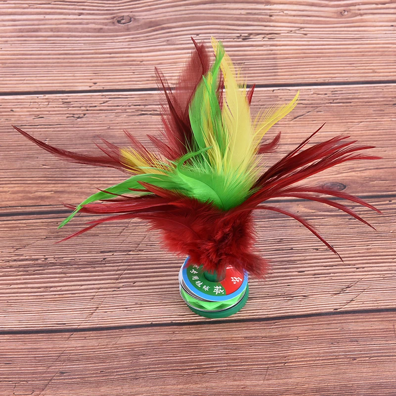 

Colorful Feather Shuttlecock China Jianzi Foot Kick Fitness Entertainment