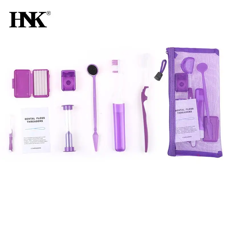 

3/8Pcs Dental Teeth Orthodontic Kits Interdental Brush Floss Thread Wax Mirror Oral Cleaning Care Whitening Tool Suit