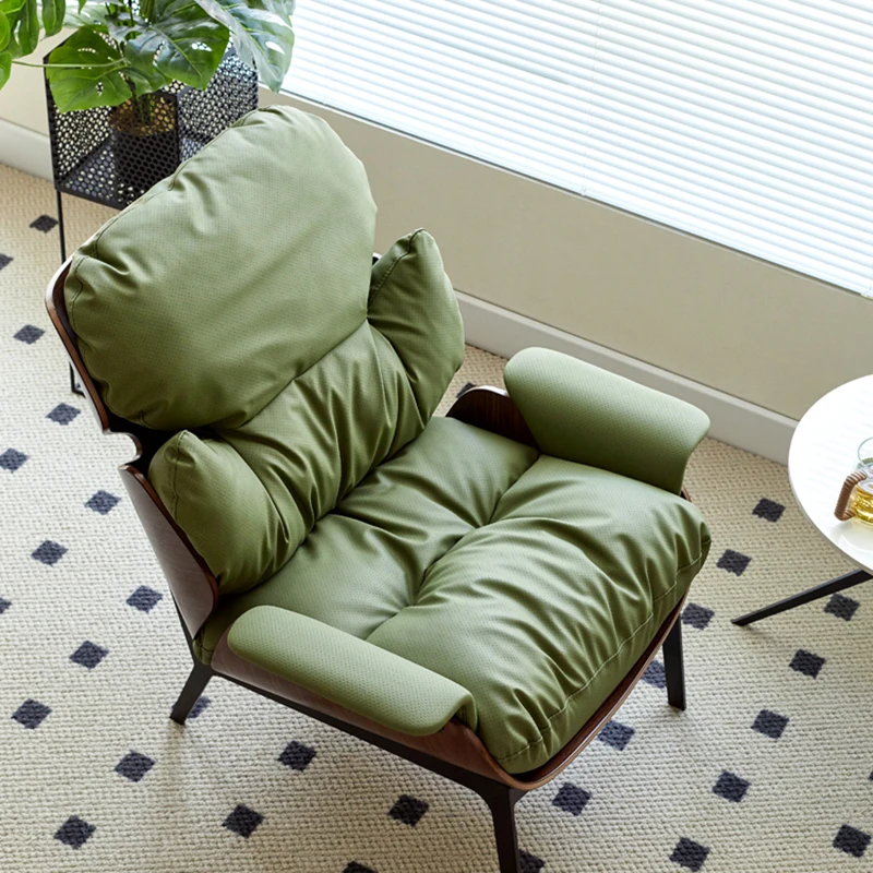 

Mid Century Modern Living Room Chair Designer Recliner Bedroom Leather Living Room Chair Vanity Chaise Lounges Salon Furniture