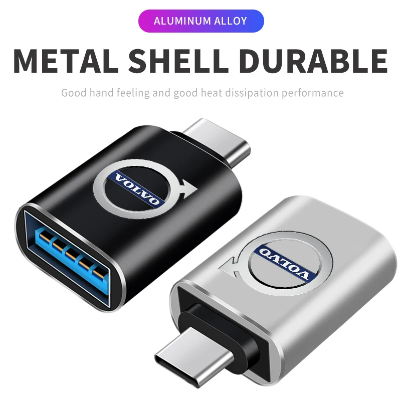 Фото Эмблемы 2026 Новый для Volvo Car Type-C Turn USB3.0 Адаптер Автоконвертер Внутренние детали для Volvo XC90 V90 V60 XC60 V40 S80 S60 №2