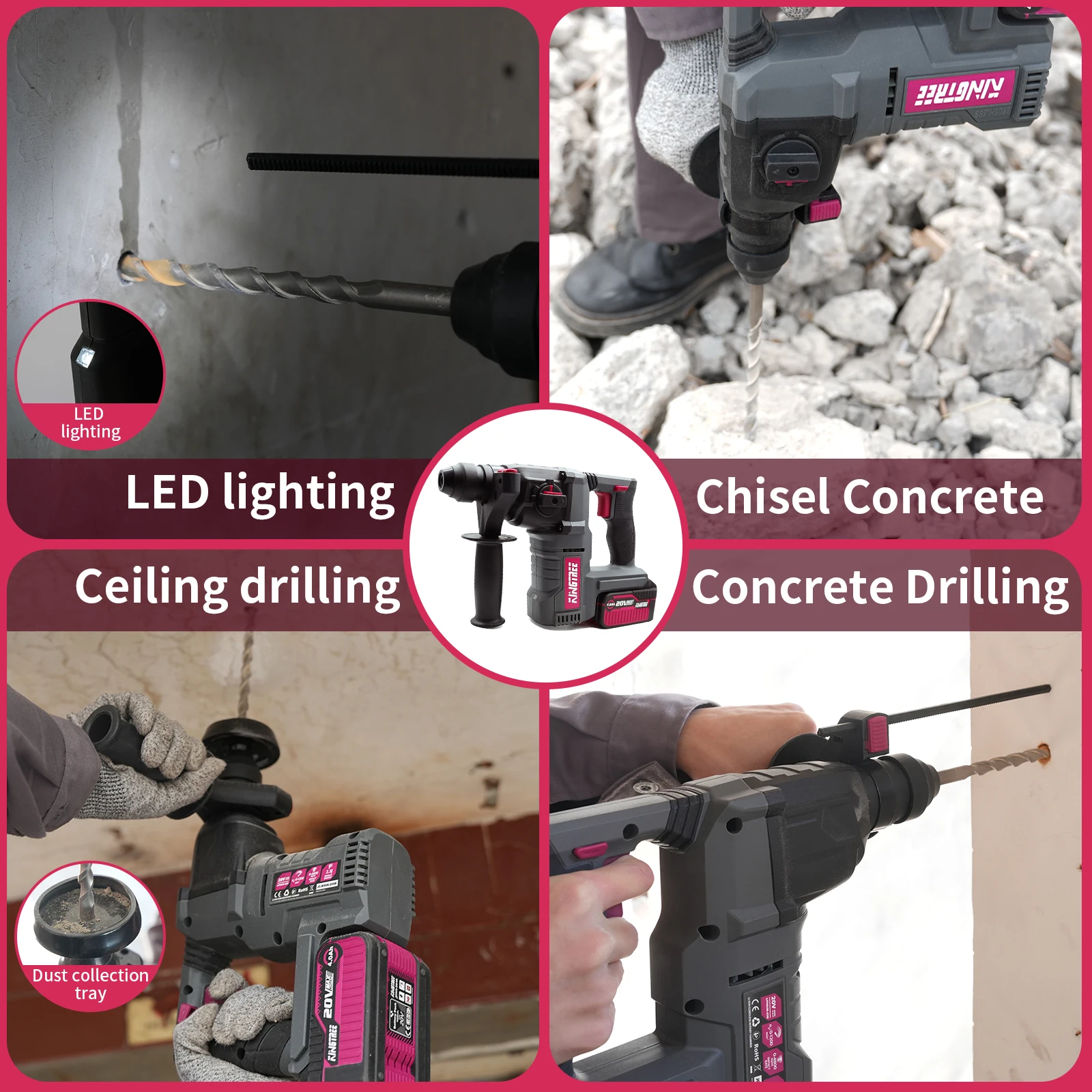 Электрический Профессиональный Ударный Молоток KINGTREE 20 в ударная дрель высокой