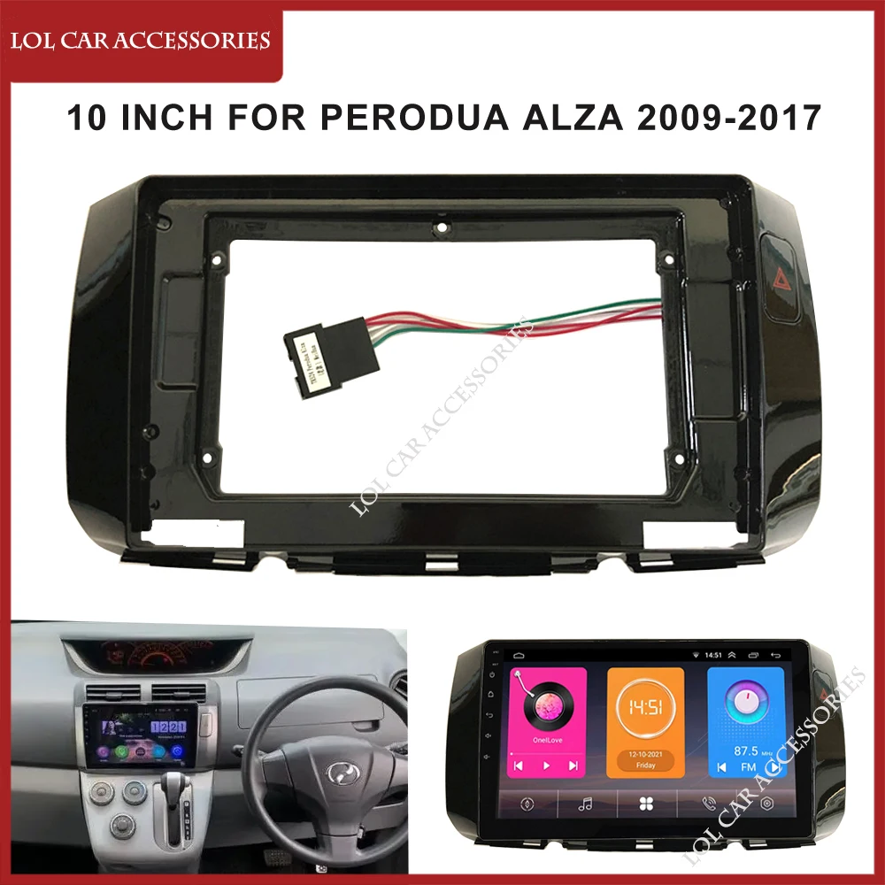 

10 дюймов для Perodua Alza 2009-2017 автомобильное радио Android GPS MP5 плеер Fascia стерео панель Корпус рамка Крышка приборной панели 2 Din
