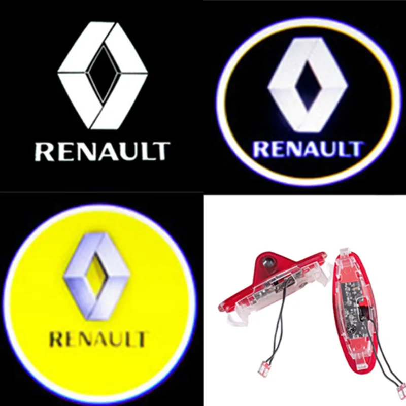 Фото 2 шт. светодиодный проектор приветственного света Renault OEM подходит для Clio Koleos Megane Laguna Latitude Talisman VEL SATIS Renault дверной светильник №1