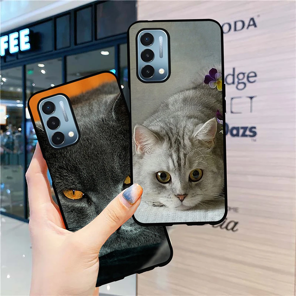

Cartoon Cute Cat Phone Case for Oneplus 8T 9 R One Plus 8 Pro 7 7T Nord 2 CE N10 N100 N200 5G Soft TPU Cover Phone Accessories