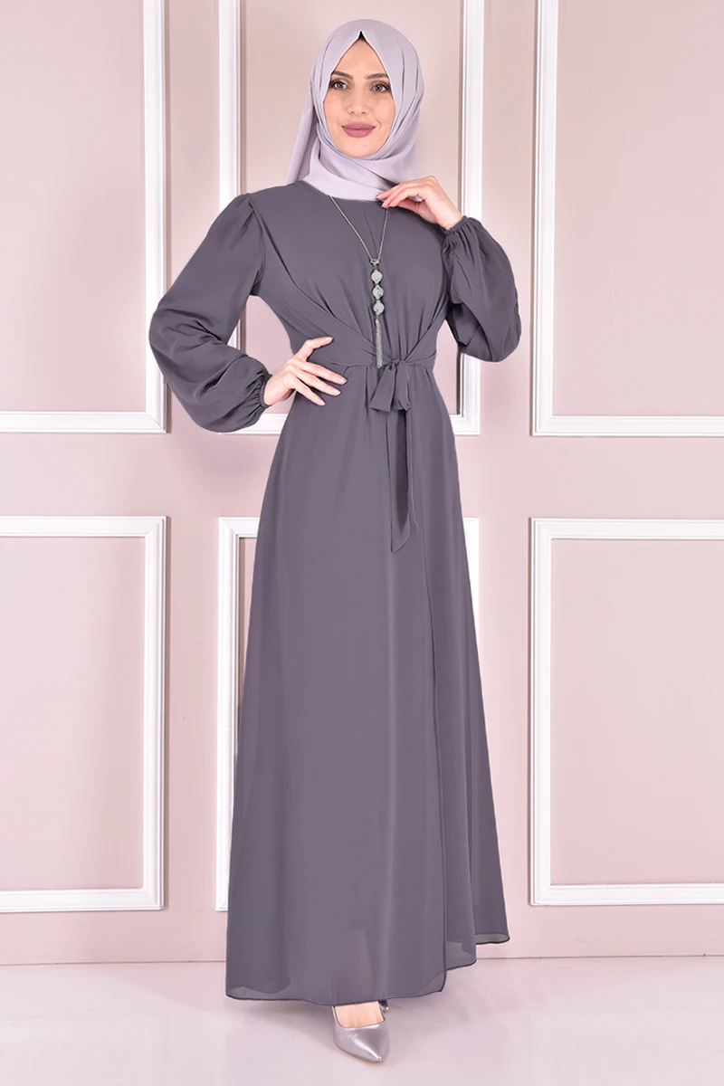 

Chiffon Dress Anthracite KBR21308