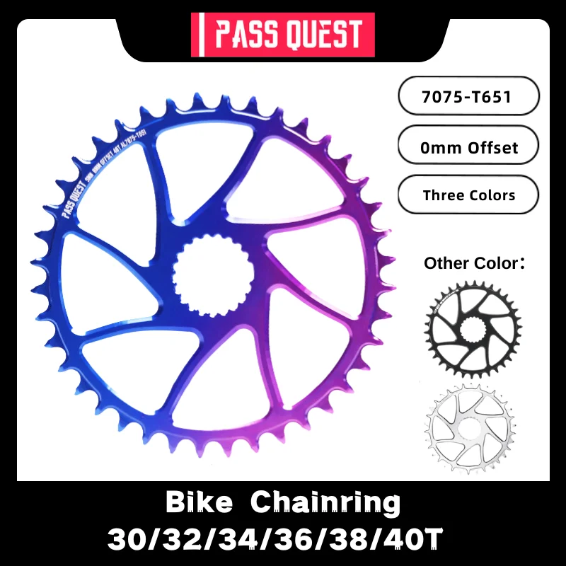 PASS QUEST Велосипедная звездочка 30-40T с прямым креплением MTB Узкая широкая