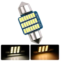 31mm car led roof reading light double tip 21smd license plate light white warm white ice blue crystal license plate lamp