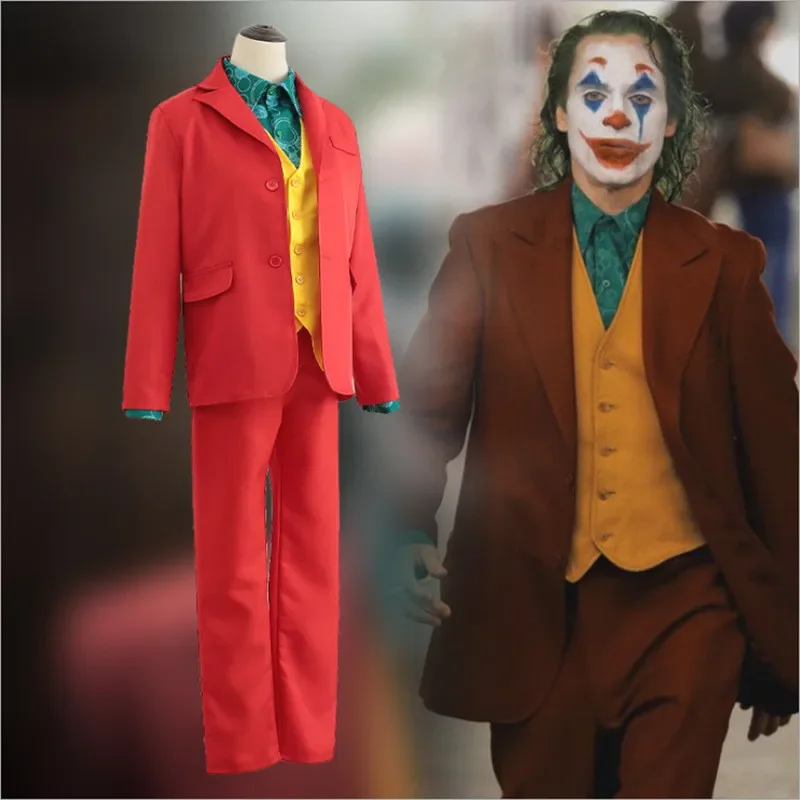 

2020 New Halloween Party Joker Origin Movie Horror Clown Costume