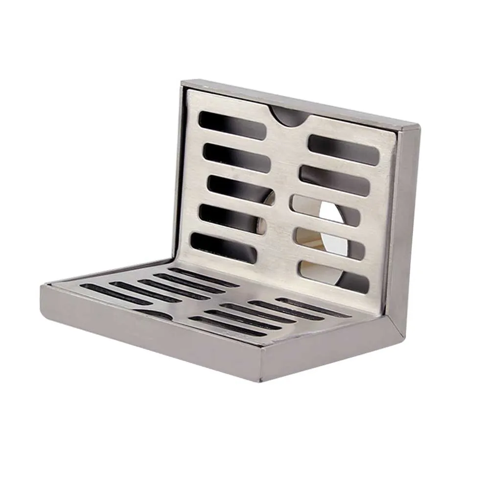 

Stainless Steel Wall Side Filter Floor Drain Hair Home Anti Odor L Shape Bathroom Same-layer Residue Isolation Solid Non Slip