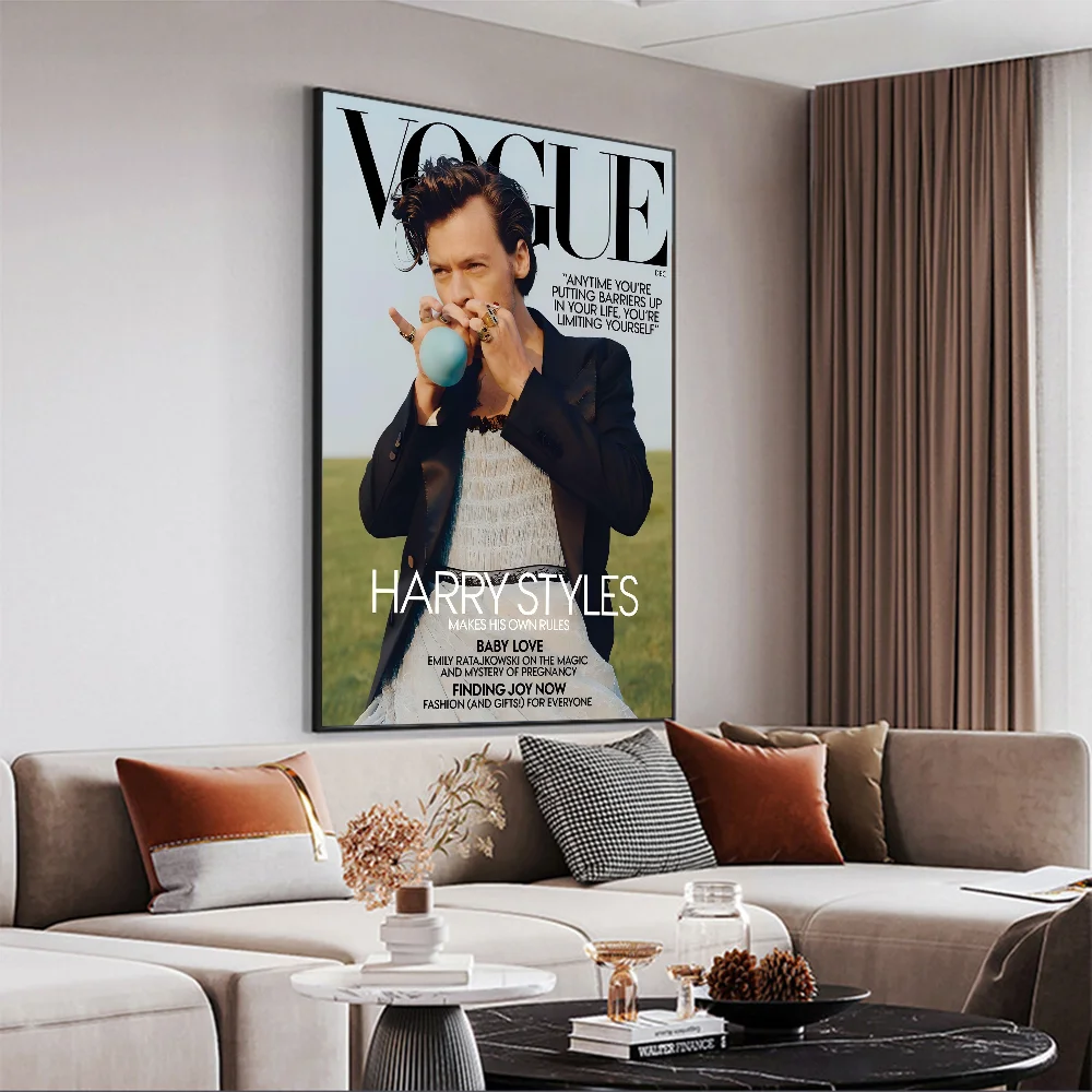 Знаменитая поп-певица H-Harris_Styles белая бумага плакат HD качество настенная живопись