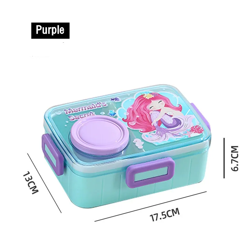 

CPLIFE Мультяшный ланч-бокс 680 мл пластик синий