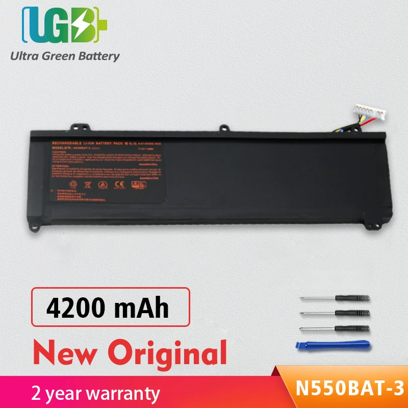 

UGB New Original N550BAT-3 Battery for CLEVO Aftershock M15 N550RC N551RC N551RN N550RN For Machenike F57-D1 D1T D2 D4 D3 D5R