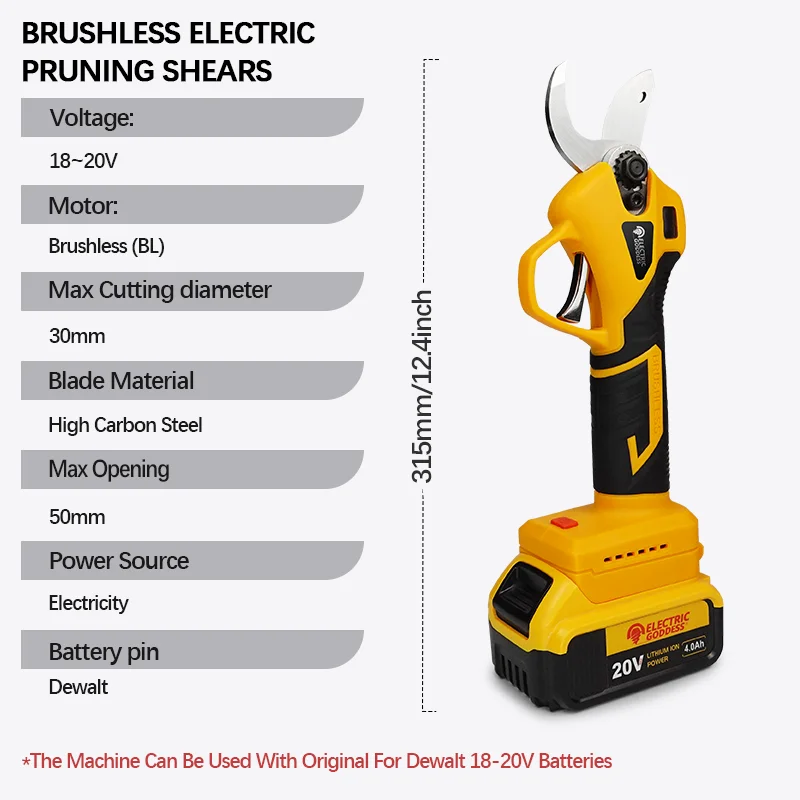 Электрические ножницы ELECTRIC GODDESS DJD010 для DEWALT 20В