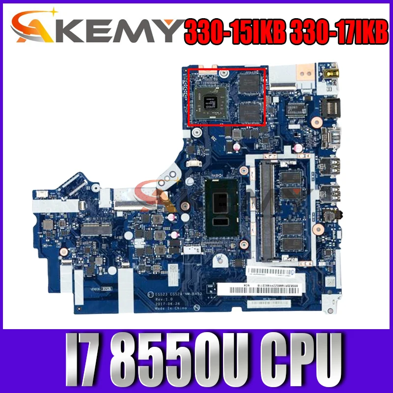 

NM-B453 For Lenovo Ideapad 330-15IKB 330-17IKB Laptop Motherboard With CPU I7 8550U N530_2GD4G DDR4 100% Fully Tested