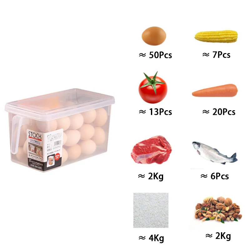large fridge food organizer storage box refrigerator storage bin kitchen pantry cabinet storage box large fridge food container free global shipping