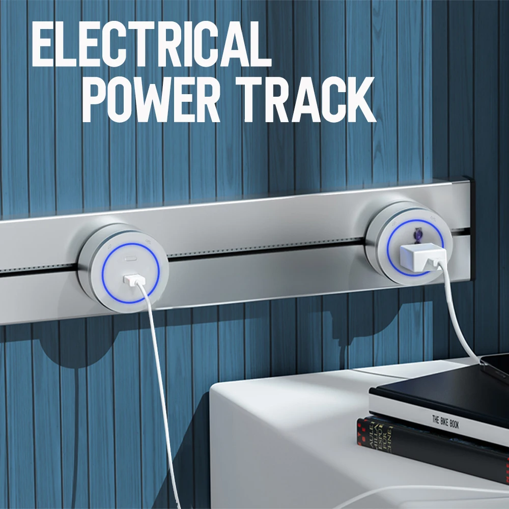 

Электрическая дорожка с подвижными розетками для бытовой техники, универсальные розетки, настенный Электрический адаптер с Type C