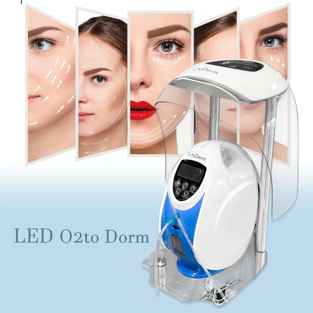 Korea O2toderm 7 Colors LED Dome Pure 98% Oxygen O2 To Derm Oxygen Facial Mask Dome Therapy O2toderm Oxygen Facial Machine