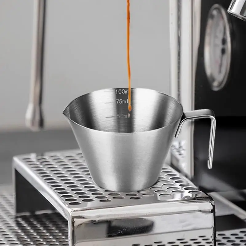 Мерная чашка для эспрессо с ручкой чашки выстрела из нержавеющей стали маленькая