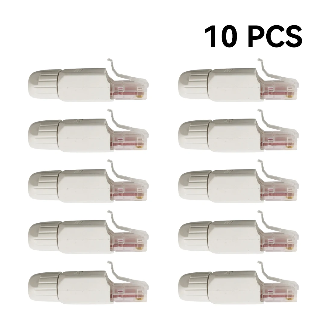 

10 шт. UTP CAT6 Хрустальная головка RJ45 настенный разъем, информационный разъем, компьютерная розетка, адаптер кабеля, разъем