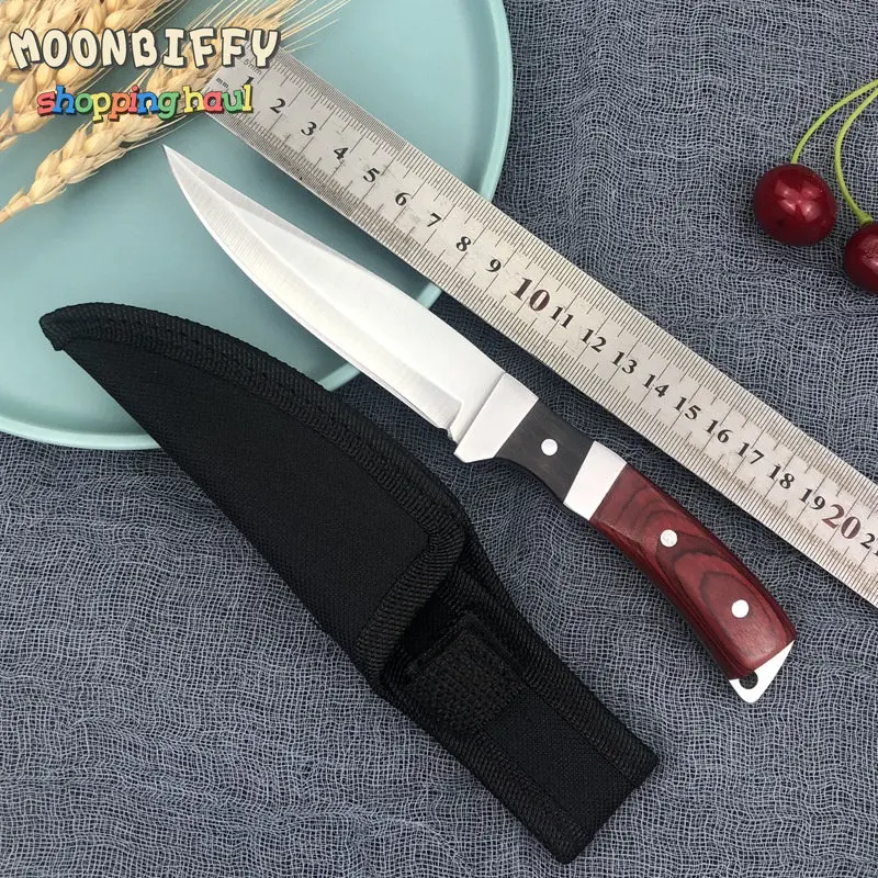 

1pc Boning Knife Stainless Steel Butcher Knife Meat Cleaver Fruit Kitchen Knife Outdoor Camping Tool Chef Knife with Sheath