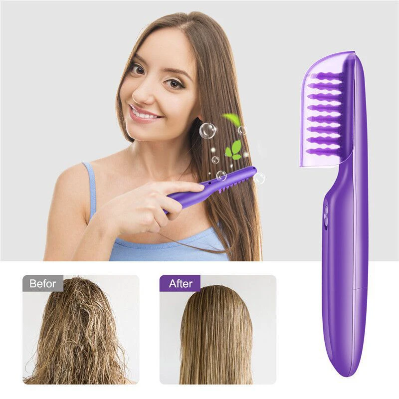 

Femme Electric Detangling Hair Brush Wet Dry Hair Comb Detangler Hairbrush Auto loosen knots Electric Hair Brush Styling Tool