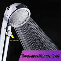 universal three speed shower head high pressure rain bath showers adjustable water saving mixer aerator for bathroom accessories