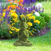 home cute rabbit figurines tabletop ornaments fairy garden ornament decoration accessories diy home decor yoga rabbit