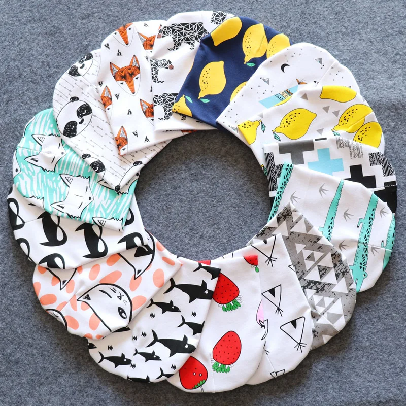 

Spring Autumn Baby Hats Kids Children Cap Toddler Accessories Infant Hip-hot Baby Girls Boys Cartoon Print Beanies Newborn Stuff