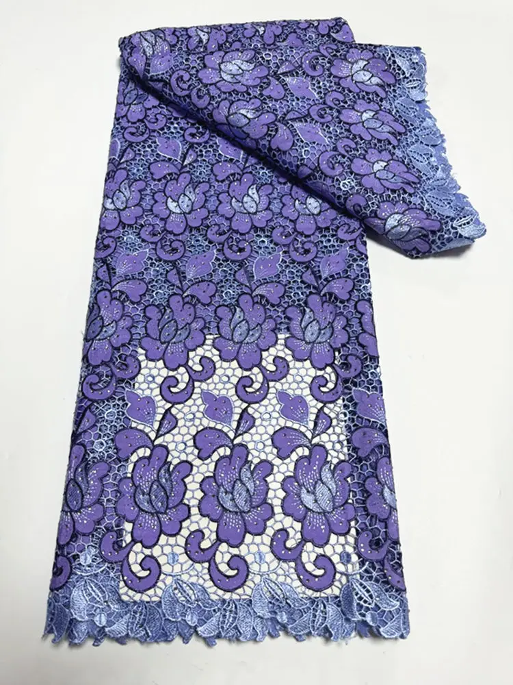 Водорастворимое кружево из полиэстера и хлопка LTSG32 зеленое