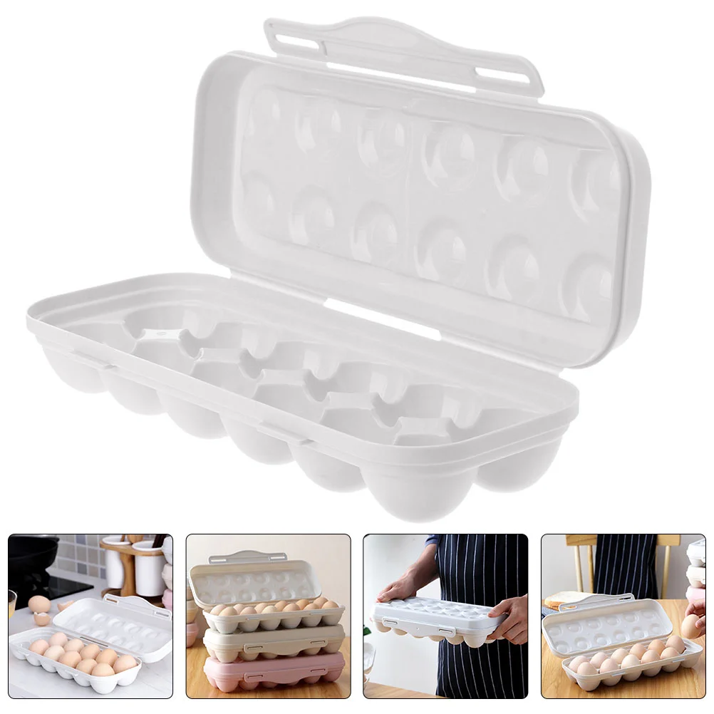 

Egg Carton Refrigerator Storage Bin Dispenser Container Fridge Organizer Plastic Drawer Holder