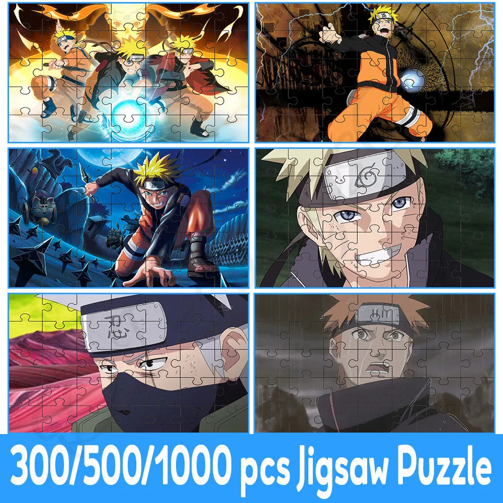 

Bandai Naruto Jigsaw Puzzle Classic Japanese Manga Masterpiece Early Childhood Educational Cartoon Decompression Paper Puzzles